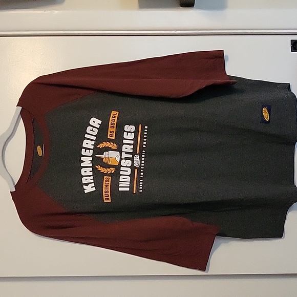Men's XL Seinfeld "Kramerica Industries" Raglan Style (3/4 Sleeve) Shirt - Picture 1 of 7